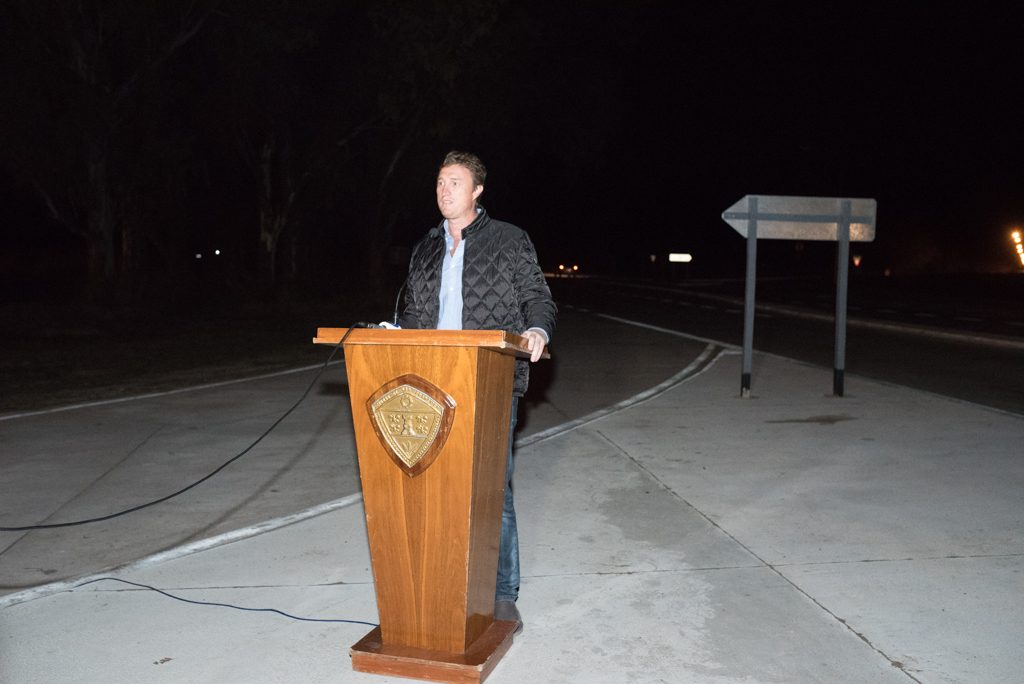 El intendente inaugurando la obra