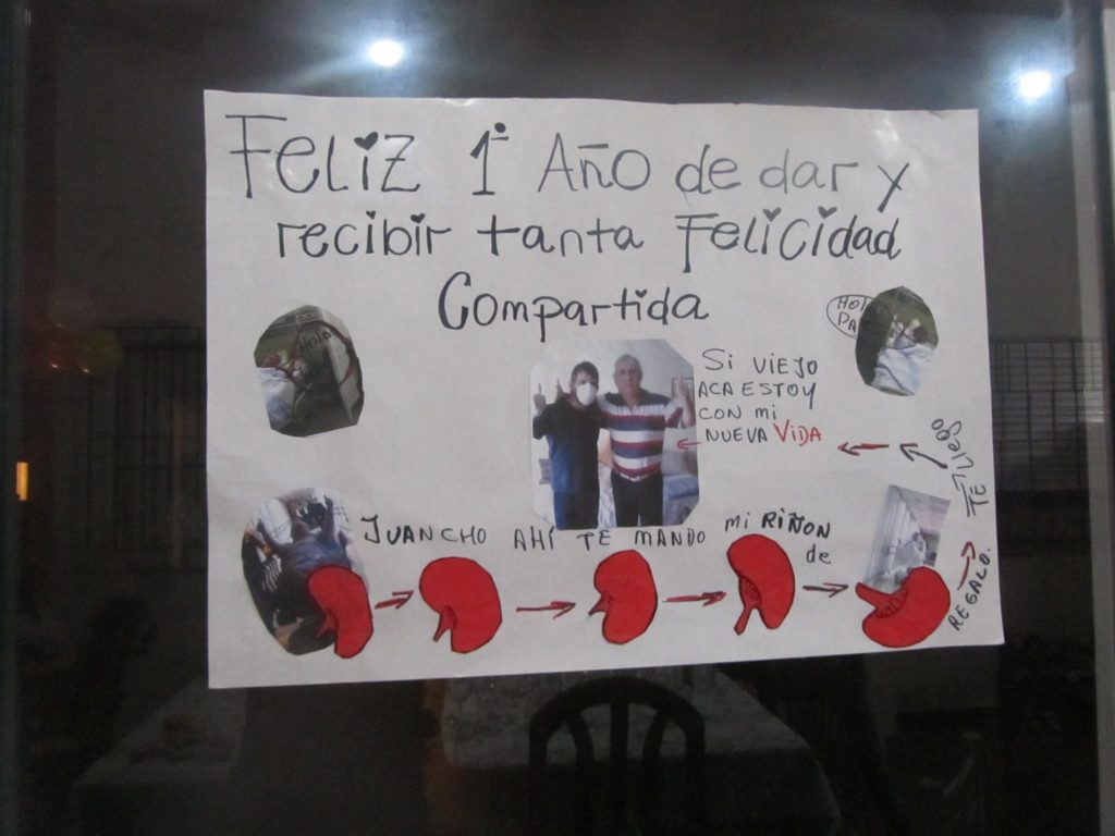 Tarjetas a un año del trasplante