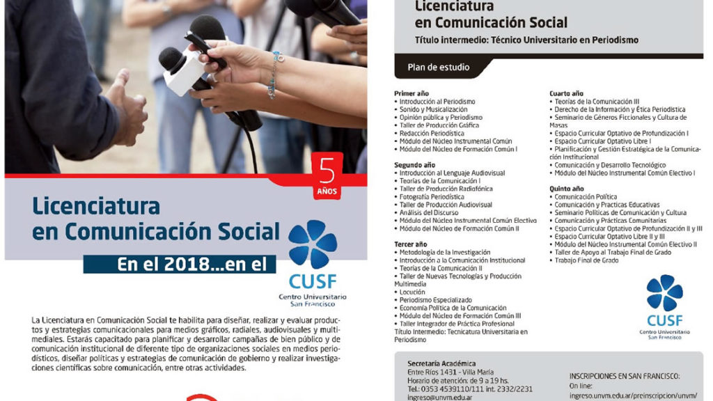 Licenciatura en Comunicación Social