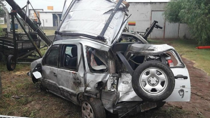Camioneta protagonista del accidente