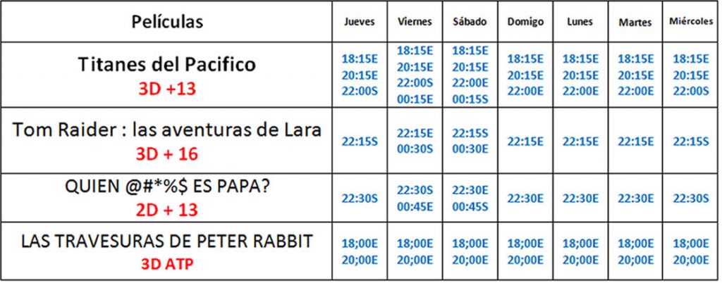 La programación del 22 al 28 de marzo