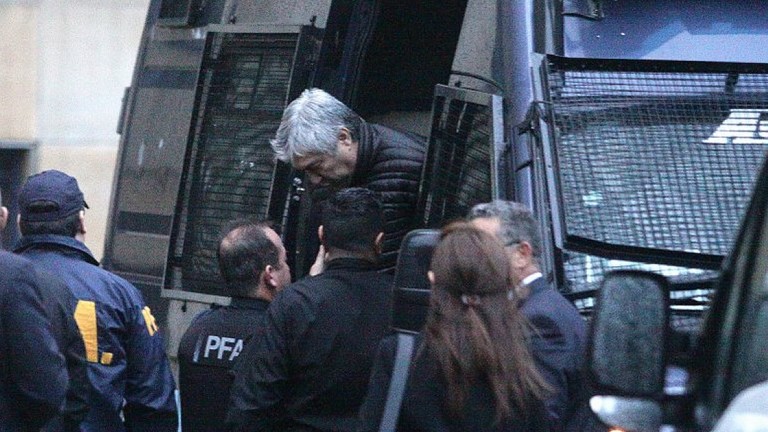 Lázaro Báez ya está en la cárcel de Ezeiza
