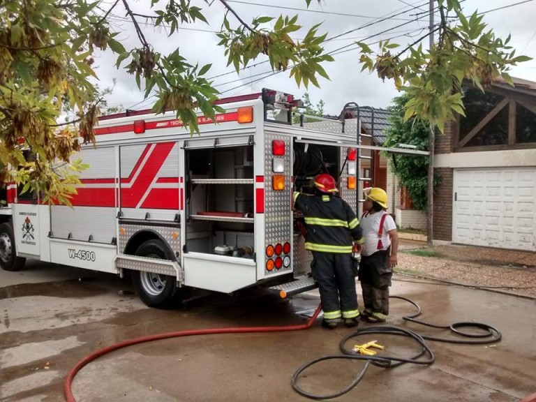 Se prendió fuego un lavarropas