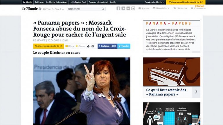 Le Monde vincula a Cristina Kirchner con una maniobra de lavado de dinero