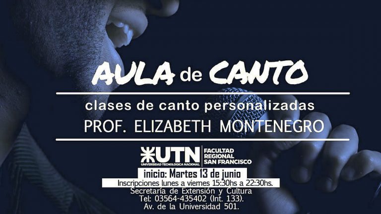 Se pondrá en marcha una propuesta de clases personalizadas de canto en UTN