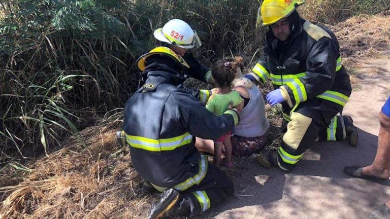 Accidente en Brinkmann provocó susto en una familia