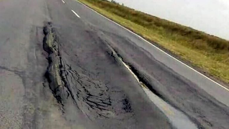 Lamentable estado de la ruta E 95