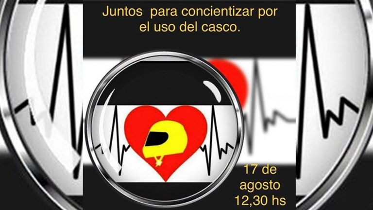 Caminata para concientizar sobre el uso del casco
