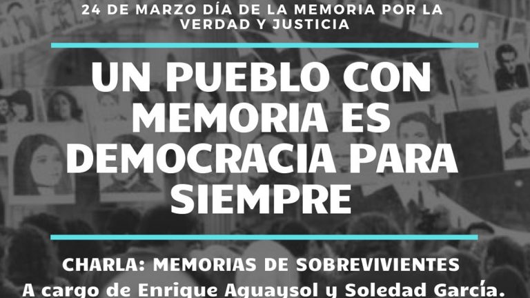 Se realizará en la UTN la charla «Memorias de Sobrevivientes»