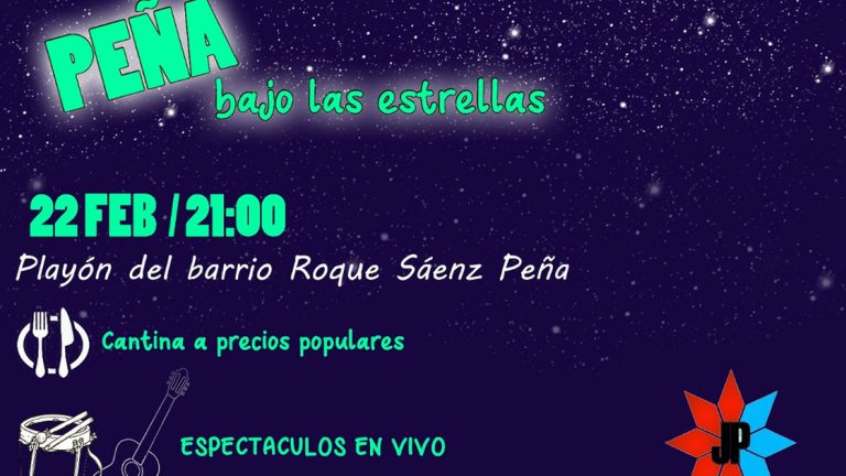 Peña bajos las estrellas