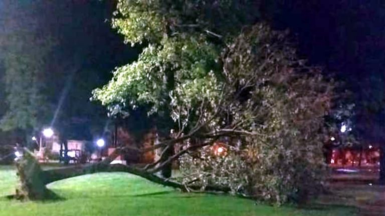 Causó inconvenientes un fuerte temporal en Devoto