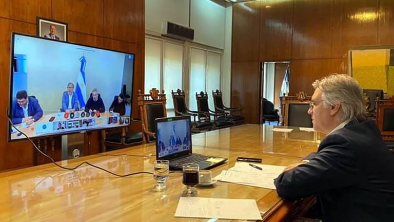 Martín Llaryora participó de teleconferencia con el presidente