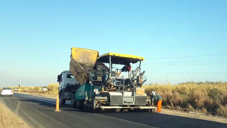 Avanzan las obras de repavimentación en la Ruta Nacional 158
