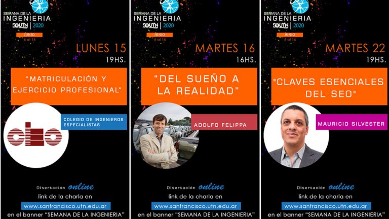 UTN: Se vienen nuevas charlas en la recta final de la Semana de la Ingeniería 2020