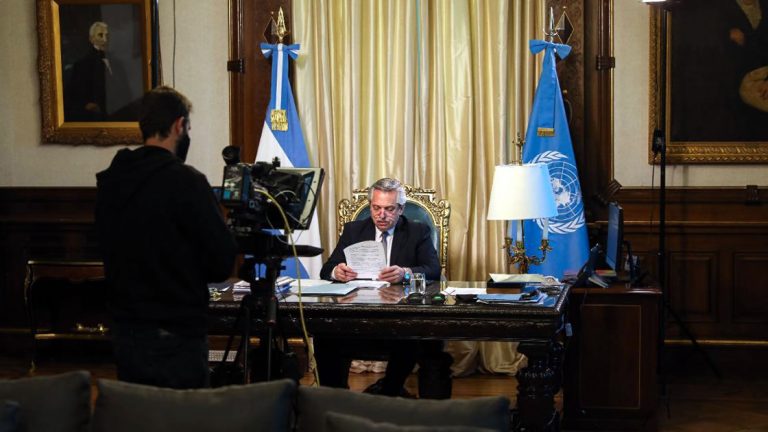 En la ONU, el Presidente convocó al diálogo, la solidaridad y la cooperación mundial para superar la crisis sanitaria y social