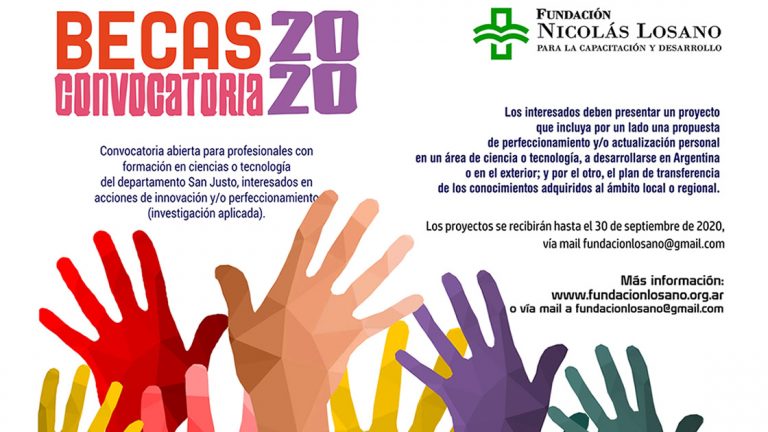 Continúa abierta la convocatoria a becas de capacitación de la Fundación Losano