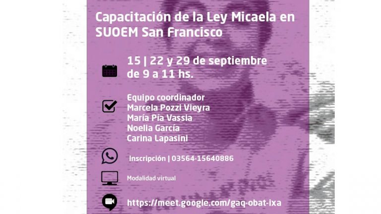 El SUOEM capacitará sobre la Ley Micaela