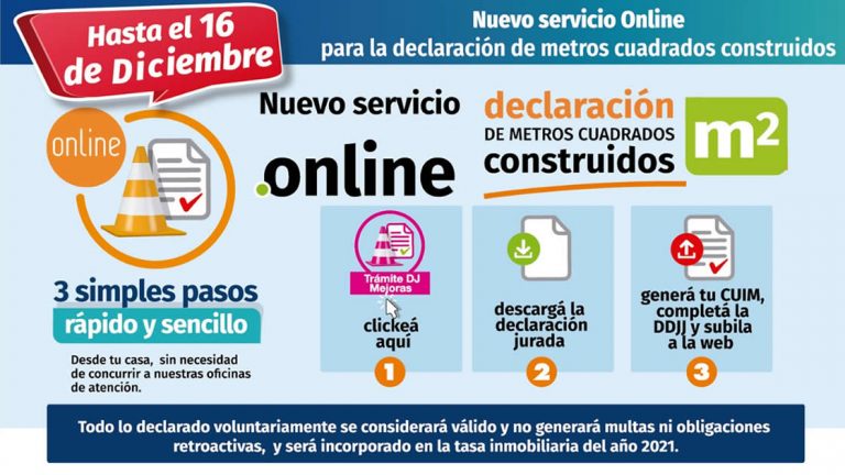 El 16 de diciembre vence el plazo para declarar voluntariamente m2 construidos