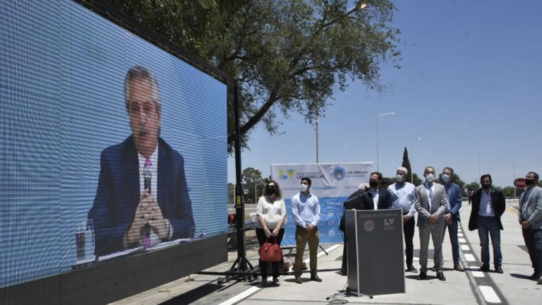 Alberto Fernández, Schiaretti y Gill inauguraron la repavimentación de ruta 158 en Córdoba