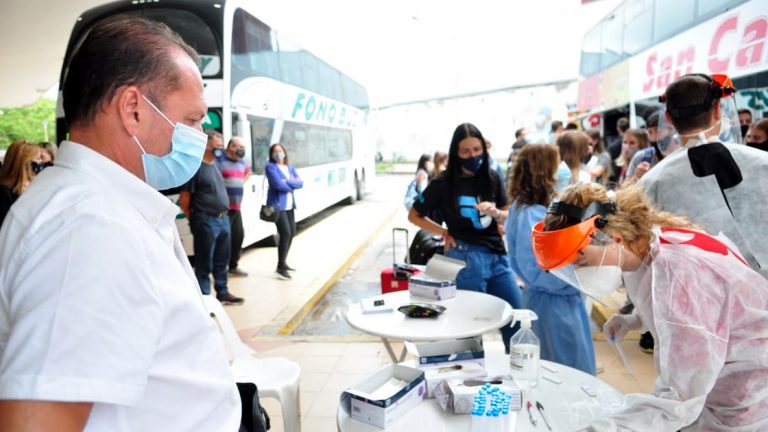 Se hisoparon a 195 personas que ingresaron a la ciudad