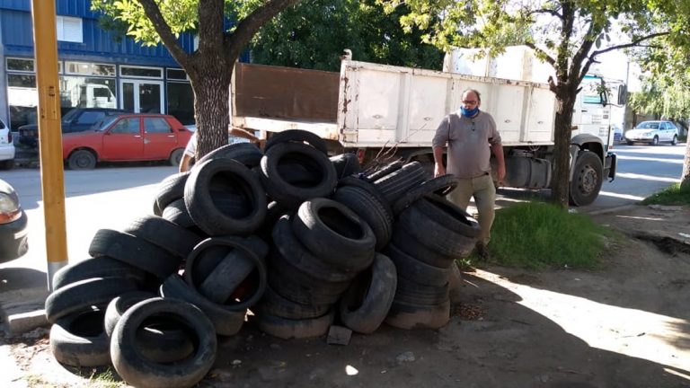 Se realizó la primera recolección de neumáticos en la ciudad