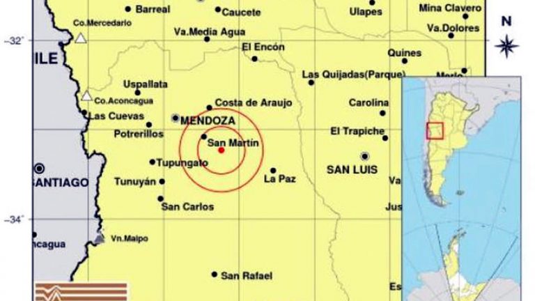 Sismo de 5,2° en Mendoza