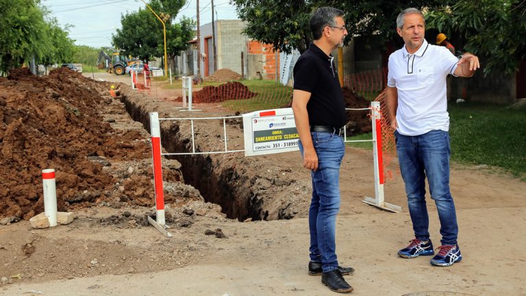 Bernarte recorrió la obra de pluviales de la Cuenca sur