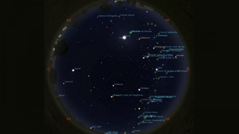 Observatorio de la UTN: Mapa del cielo de diciembre