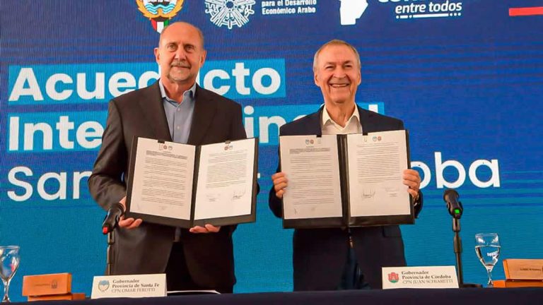 Santa Fe y Córdoba firmarán el contrato para iniciar el Acueducto Interprovincial