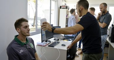CRES: Diseñaron una máscara de protección para jugador de Sportivo Belgrano CRES: Diseñaron una máscara de protección para jugador de Sportivo Belgrano