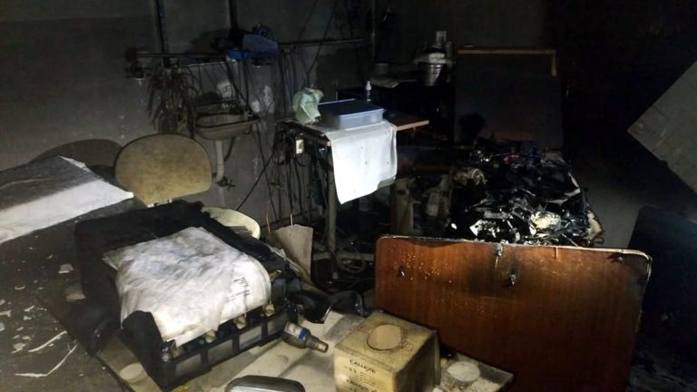 Se incendió consultorio en la madrugada