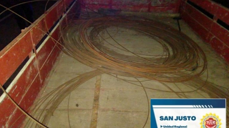 Brinkmann: Detuvieron a tres hombres que robaban alambre de cobre en zona rural