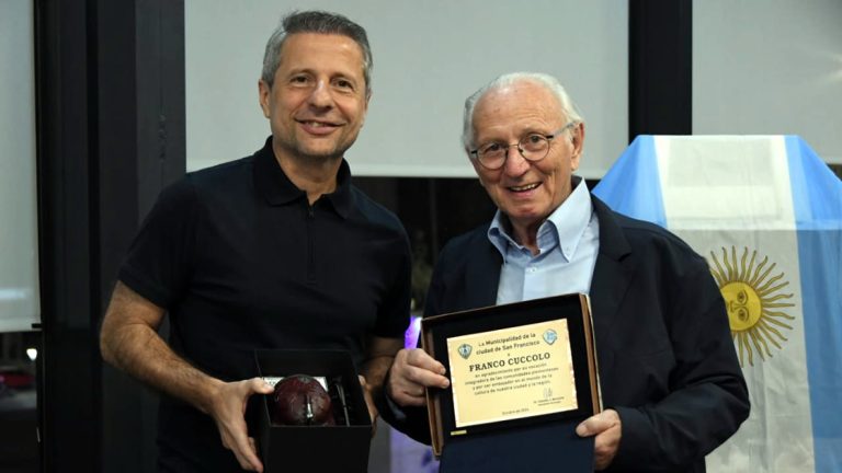 Bernarte homenajeó a Franco Cúccolo como huésped de honor de San Francisco