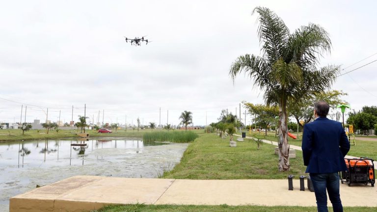 Se realizó la primera fumigación con drone en el marco de la lucha contra el dengue