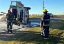 Camión volcó sobre la Ruta 158 dejó un herido