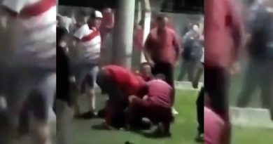 Policía grave al ser golpeado por un ladrillo en el partido Laspiur-Huracán (LV)