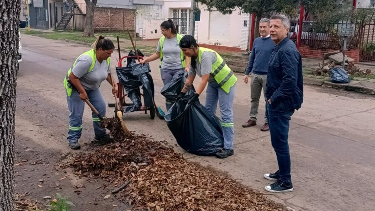 El municipio avanza con la campaña de recolección de hojas en todos los barrios