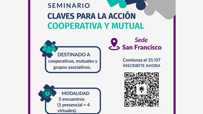 Lanzan seminario gratuito para fortalecer cooperativas y mutuales