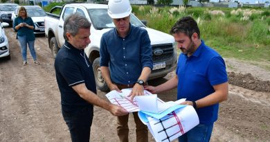 Bernarte supervisó el avance de obra en el Loteo “La Arbolada”