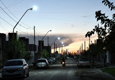 Nuevas luminarias LED en el Loteo Procrear en barrio La Milka