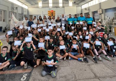 Municipalidad de San Francisco brindó una Jornada de Educación Vial a niños de la Escuela y Jardín “Domingo F. Sarmiento” de El Fortín