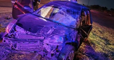 Accidente vehicular en Ruta Provincial 1 a la altura de Colonia Iturraspe
