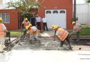 Comenzó la pavimentación del casco histórico de barrio Parque