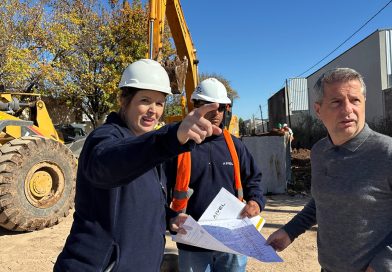 El intendente Bernarte recorrió el avance de la obra de entubado del canal pluvial en barrio Parque