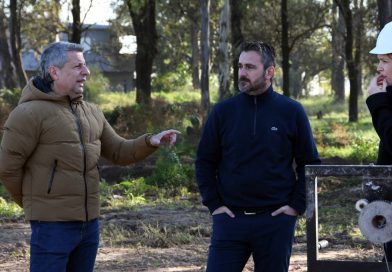 Con sus primeras calles pavimentadas avanzan las obras en el loteo La Arbolada