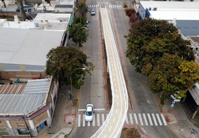 Bicisenda en altura y bulevarización: en su etapa final se concretan tareas de demarcación y pintura